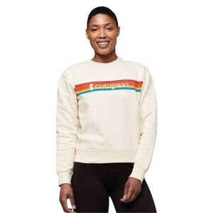Cotopaxi NWT* On The Horizon Crew Sweatshirt Cream Rainbow Organic Cotton Size M